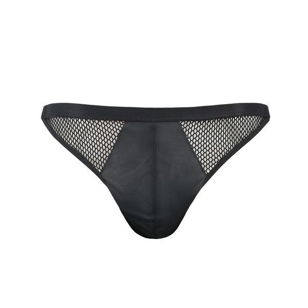 Чоловічі відкриті сліпи Passion 034 OPEN LUKE L/XL Black, екошкіра SO7573 фото