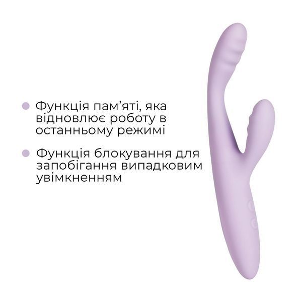 Тонкий кролик-вібратор Svakom Cici+ 2 Lilac, керування зі смартфона, підігрів до 38 &deg;C SX0729 фото