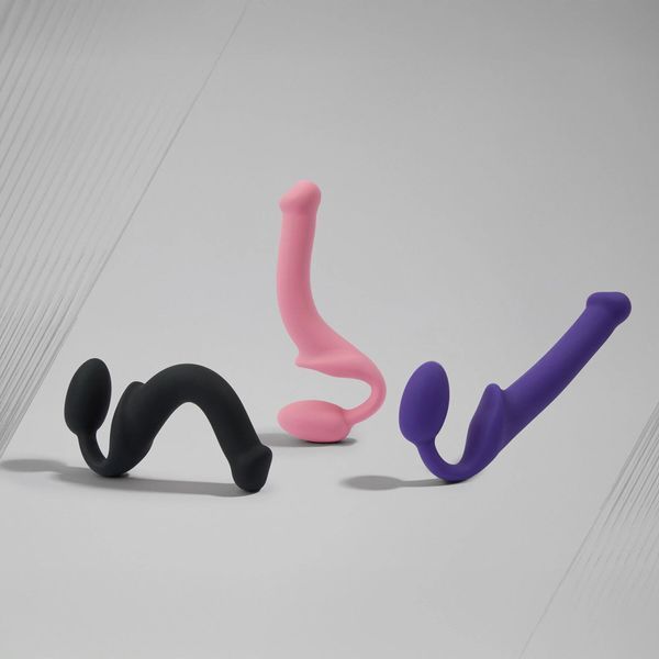 Безремінний страпон Strap-On-Me Rose L, повністю регульований, діаметр 3,7 см SX2569 фото