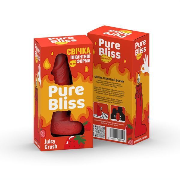 Ароматна свічка пікантної форми Pure Bliss Red Juicy Crush (Ягідний вибух) 15 см SX3034 фото