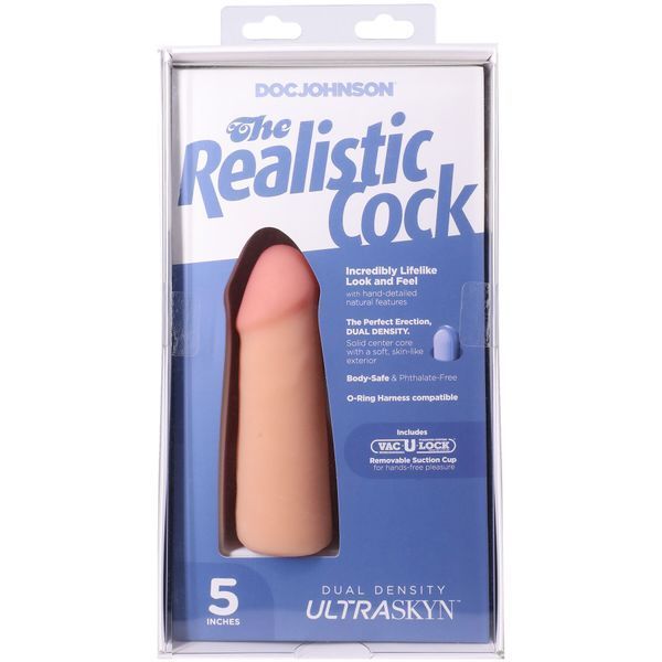 Фалоімітатор Doc Johnson The Realistic Cock ULTRASKYN - 5 Inch Vanilla SX4479 фото