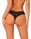 Мереживні стрінги Obsessive Donna Dream crotchless thong XL/2XL Black, відкритий доступ SO8644 фото 2