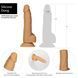 Фалоімітатор ADDICTION Dual Density Silicone Dildo Caramel 8&Prime;, присоска, діаметр 4,3 см, віброкуля SO8243 фото 7