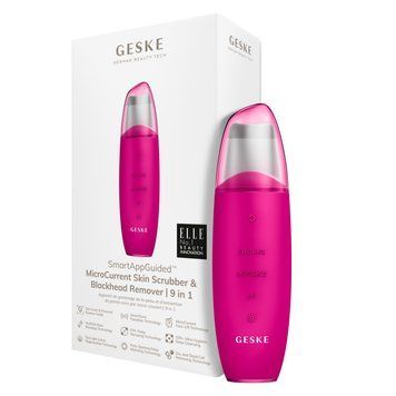 Мікрострумовий скрабер для шкіри та усунення чорних точок GESKE MicroCurrent Skin Scrubber&Blackhead Remover 9в1 magenta HB0142 фото