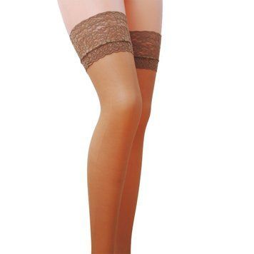 Панчохи Passion ST003 5 beige, класичні, на ажурній силіконовій резинці SO6423 фото