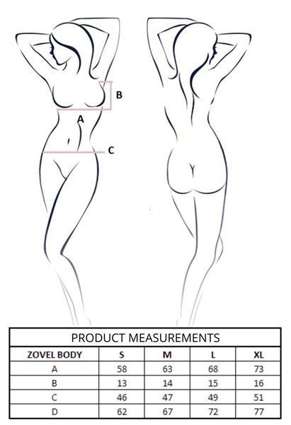 Боді Passion ZOVEL BODY light pink XL SX3001 фото