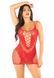 Сукня Leg Avenue Lace and Net Mini Dress with Dual Strap One Size, Red SX1734 фото 1