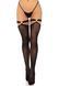 Панчохи Leg Avenue Thigh highs with garter top, One Size, чорні, з еластичними підв&rsquo;язками на кільцях SX1066 фото 3