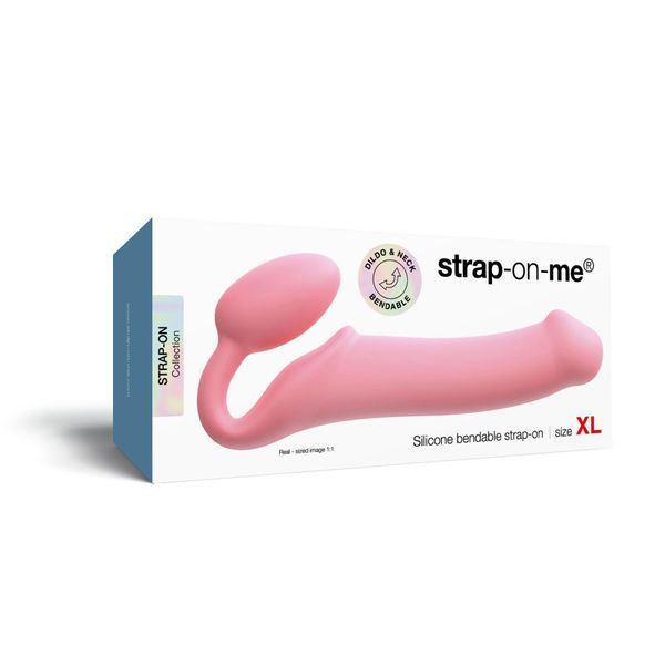 Безремінний страпон Strap-On-Me Rose XL, повністю регульований, діаметр 4,5 см SX2570 фото