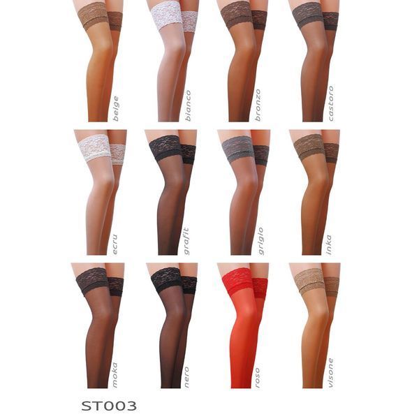 Панчохи Passion ST003 5 beige, класичні, на ажурній силіконовій резинці SO6423 фото