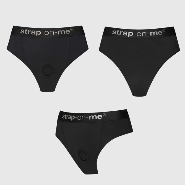 Трусики з фіксацією дилдо Strap-On-Me Harness Lingerie Idole - XS - Black SX3522 фото