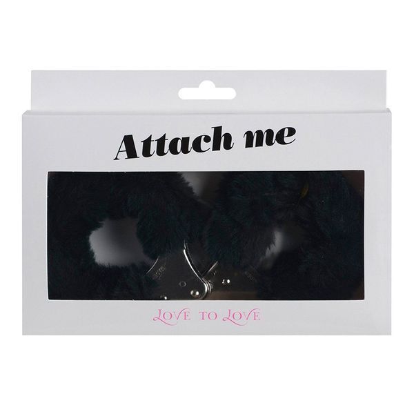 Наручники з плюшевим оздобленням Love To Love ATTACH ME Black SO1402 фото