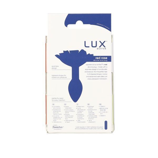 Силіконова анальна пробка Lux Active с розой - Red Rose Silicone Anal Plug SX3924 фото