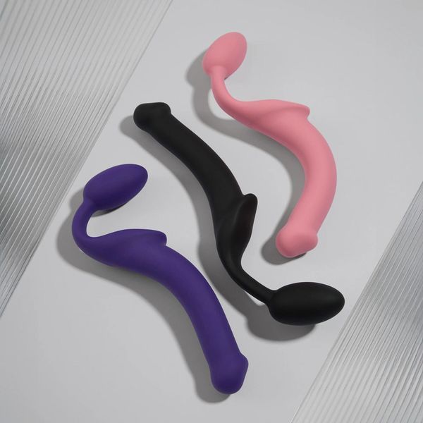 Безремінний страпон Strap-On-Me Rose XL, повністю регульований, діаметр 4,5 см SX2570 фото