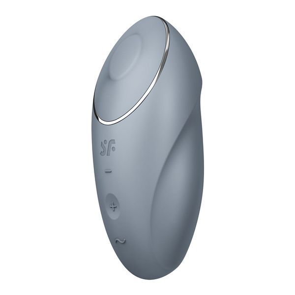 Вібростимулятор-пульсатор Satisfyer Tap & Climax 1 Bluegrey, ефект постукування пальцем, 2 мотори SX0568 фото