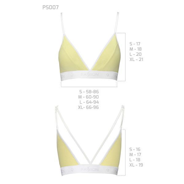 Спортивний топ з подвійними бретелями Passion PS007 TOP XL, yellow SO4278 фото
