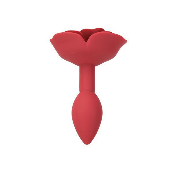 Силіконова анальна пробка Lux Active с розой - Red Rose Silicone Anal Plug SX3924 фото