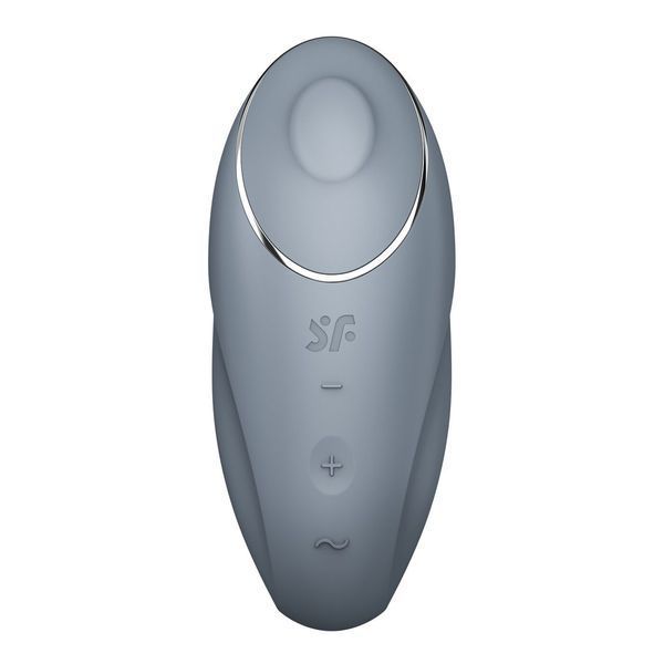 Вібростимулятор-пульсатор Satisfyer Tap & Climax 1 Bluegrey, ефект постукування пальцем, 2 мотори SX0568 фото
