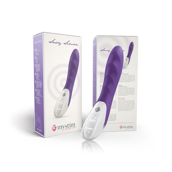 Потужний вібратор Mystim Sassy Simon Purple з двома моторами і стимулюючим рельєфом SO3468 фото