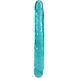 Фалоімітатор двосторонній Doc Johnson Crystal Jellies 12" Jr. Double Dong Teal SX4430 фото 1