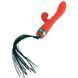 Вібратор-кролик з пульсацією та флогером LOCKINK SEVANDA Whip Vibrating Massage Wand, червоно-зелений SX0903 фото 1