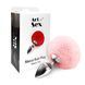 Металева анальна пробка М Art of Sex - Metal Butt plug Rabbit Tail Soft pink, діаметр 3,4 см SO6692 фото 3