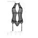 Корсет з пажами Passion SATARA CORSET L/XL red, стрінги, мереживо, застібки спереду та ззаду SO8478 фото 5