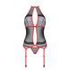 Корсет з пажами Passion SATARA CORSET L/XL red, стрінги, мереживо, застібки спереду та ззаду SO8478 фото 3