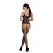 Бодістокінг Passion ECO BS001 One Size black, з доступом, імітація підв&rsquo;язок, флористичний декор SO7065 фото 2