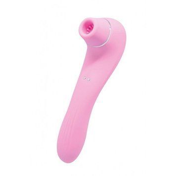 Вакуумний стимулятор з вібрацією Wooomy Smoooch Pink Clitoral Suction & Vibration, 10х2 режимів SO7409 фото