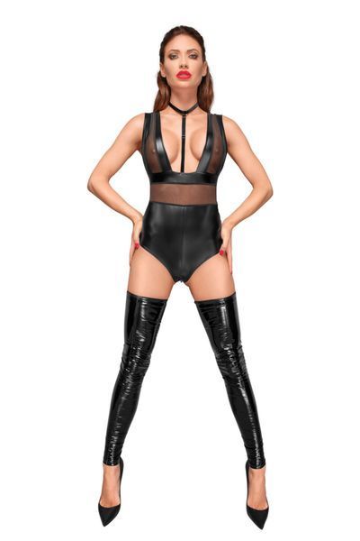 Боді з мокрим ефектом Noir Handmade F183 Powerwetlook body, M SX0054 фото