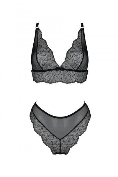 Комплект Passion AMBERLY SET black, XXL/XXXL, бралет і трусики бразиліана SX0466 фото