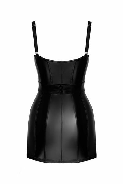 Сукня Noir Handmade F320 Starlet, 3XL, під латекс, міні, блискавка по всій довжині, кільце на поясі SX0356 фото