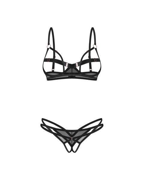 Комплект Obsessive Euridia 2-pcs crotchless set XS/S SX3583 фото