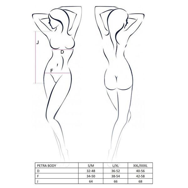 Розпродаж!!! Боді-монокіні з глибоким декольте PETRA BODY black XXL/XXXL &mdash; Passion Exclusive PS23102 фото