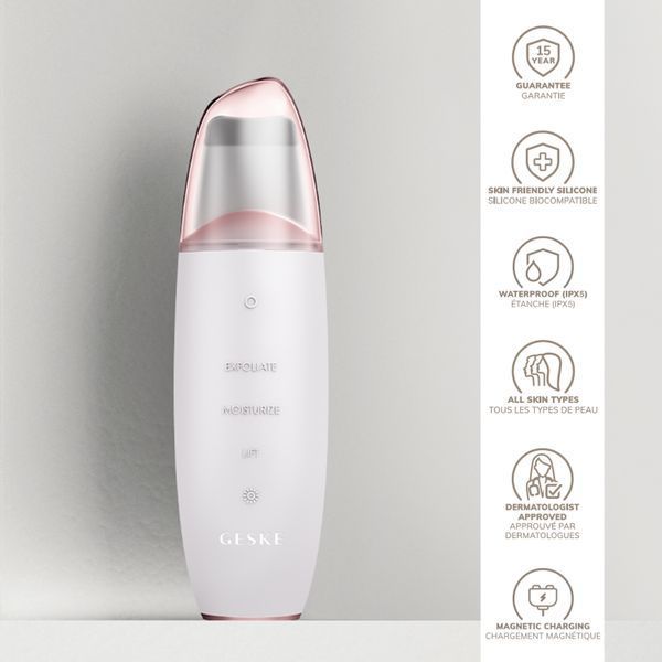 Мікрострумовий скрабер для шкіри та усунення чорних точок GESKE MicroCurrent Skin Scrubber&Blackhead Remover 9в1 starlight HB0143 фото