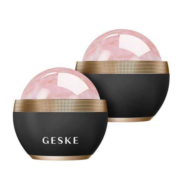 Кульковий масажер з рожевим кварцом GESKE SmartAppGuided Rose Quartz Depuffing Sphere 7in1 gray HB0651 фото