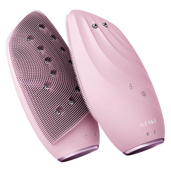 Очищувальна щітка для обличчя GESKE Sonic Thermo Facial Brush&Face-Lifter 8в1 pink HB0093 фото