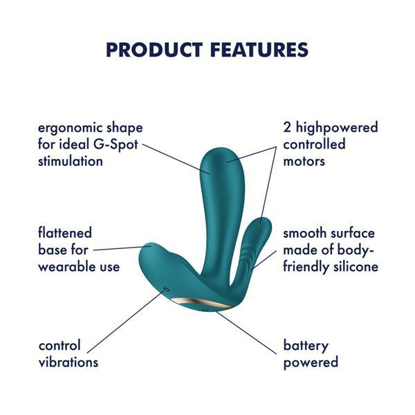 Подвійний смарт-вібратор у трусики Satisfyer Top Secret+ Battery Series SX3841 фото