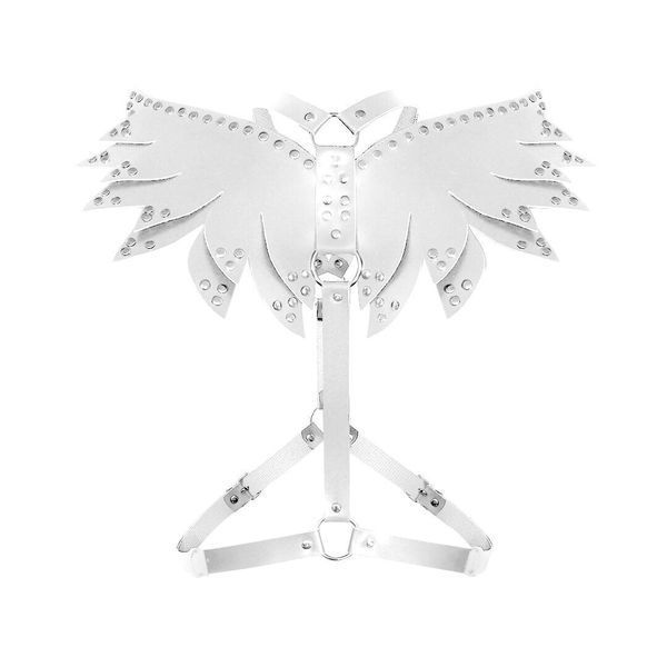 Жіноча портупея Art of Sex - Wings біла L-2XL, екошкіра SX2368 фото