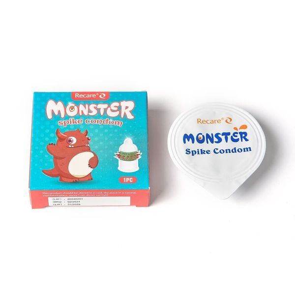 Насадка на член Recare Red Monster Spike Condom (презерватив з рядами шипів) SX3356 фото