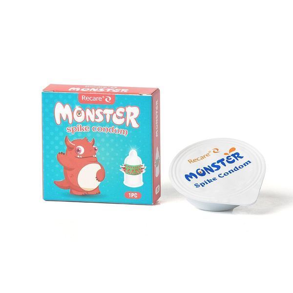 Насадка на член Recare Red Monster Spike Condom (презерватив з рядами шипів) SX3356 фото