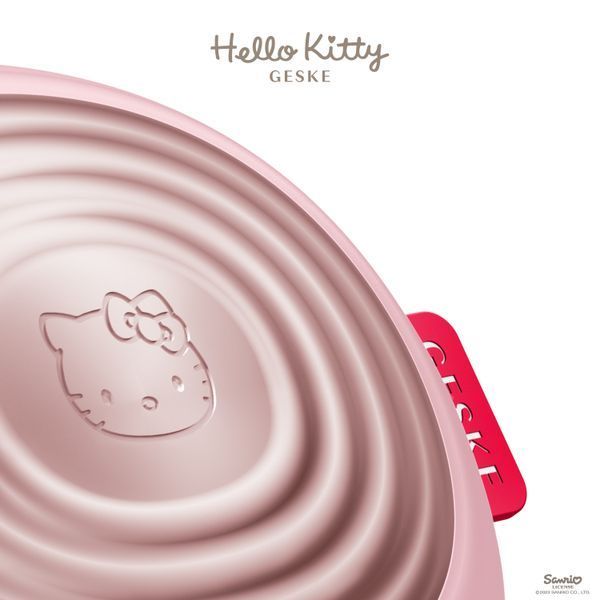 Електронна ультразвукова термощітка для обличчя GESKE Sonic Thermo Facial Brush 5в1 by Hello Kitty pink HB0245 фото