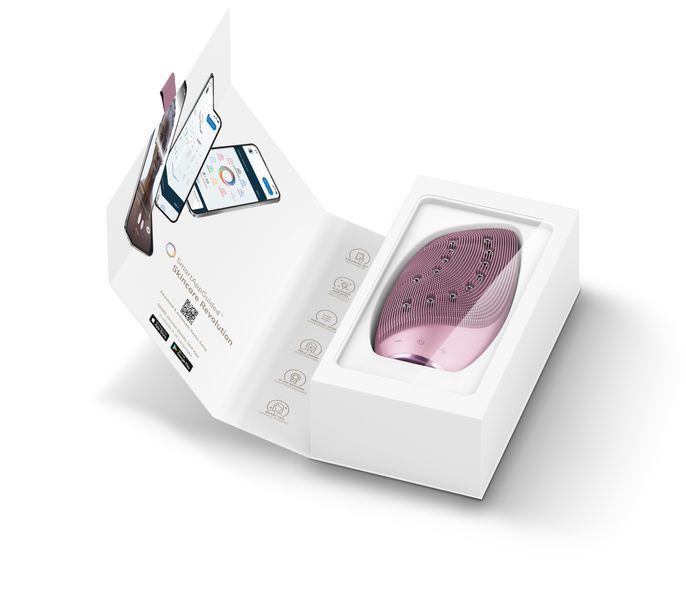 Очищувальна щітка для обличчя GESKE Sonic Thermo Facial Brush&Face-Lifter 8в1 pink HB0093 фото