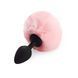 Силіконова анальна пробка М Art of Sex - Silicone Butt plug Rabbit Tail Pink, діаметр 3,5 см SO6693 фото 1