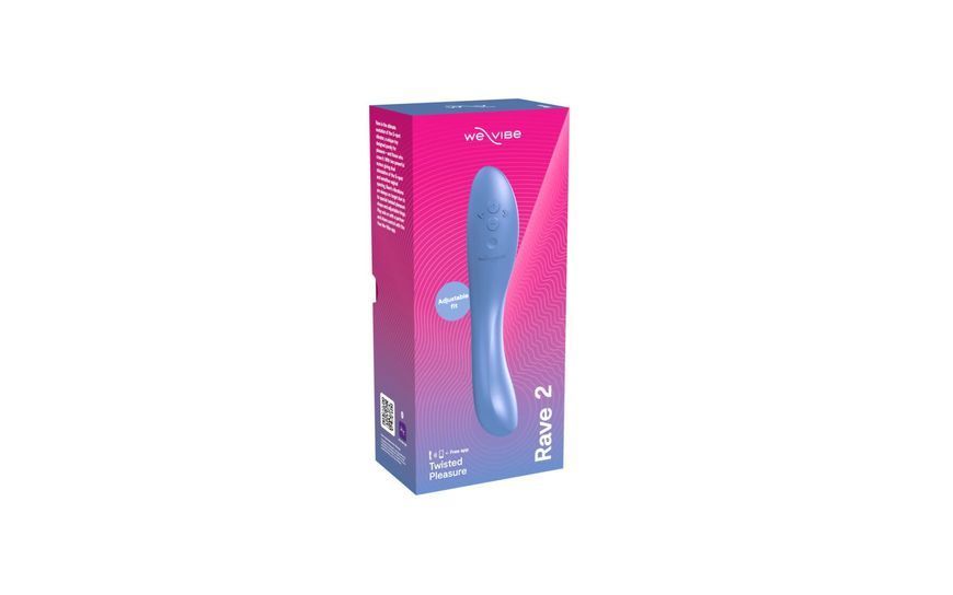 Смарт-вібратор We-Vibe Rave 2 Twisted Pleasure Blue, для точки G та входу в піхву, 2 мотори SO8768 фото