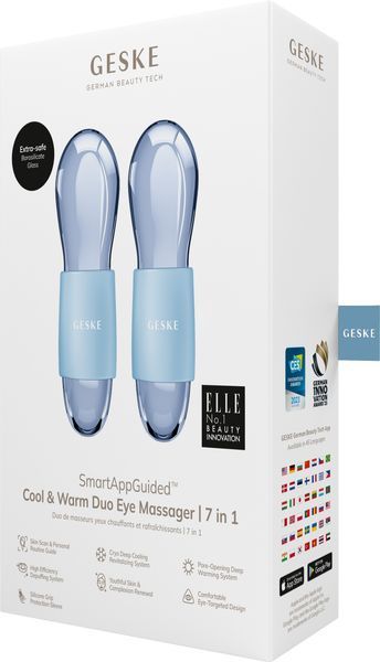 Подвійний масажер для очей GESKE Cool&Warm Duo Eye Massager 7в1 aquamarine HB0318 фото