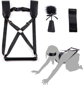 БДСМ-набір LOCKINK YEAHWOW Black Doggy Style Saddle set SX2845 фото