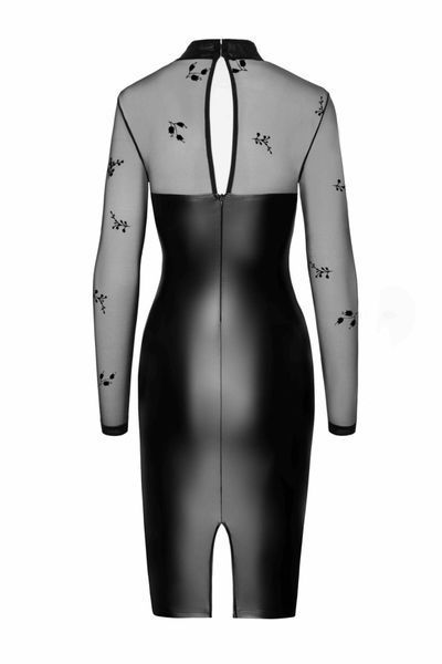 Сукня Noir Handmade F310 Sublime, XXL, black, міді, мокрий ефект, верх &mdash; сітка, довгий рукав SX0301 фото