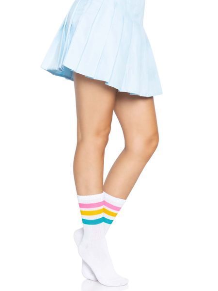 Шкарпетки жіночі в смужку Leg Avenue Pride crew socks Pansexual, 37&ndash;43 розмір SO8585 фото